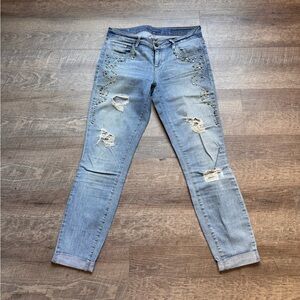 Guess Blue Skinny Distressed Jeans